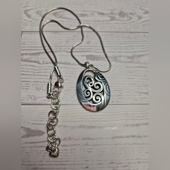 Brighton Mingle Swirl Silver Pendant Necklace - Picture 2 of 5